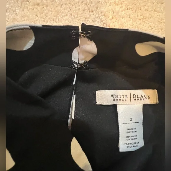 White House Black Market. Summer polka dot dress. Size 2 - Picture 6 of 12